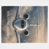 Couverture Polaire Jet Privé Exécutif (Devant (Horizontal))