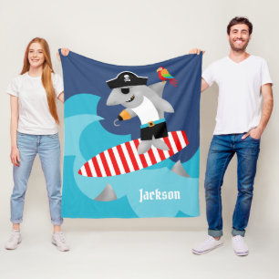 Couverture Polaire Jet surfant coloré de requin de pirate d'amusemen