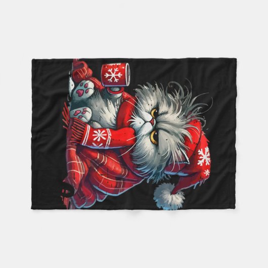 Couverture Polaire J'Étais Amusé Une Fois C'Était Drôle Drôle Chat No (Devant (Horizontal))