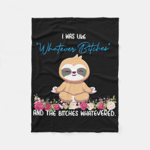 Couverture Polaire J'étais Comme Tee Sloth Yoga Méditation Slot