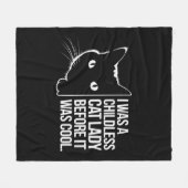 Couverture Polaire J'Étais une dame de chat sans enfant avant qu'il n (Devant (Horizontal))