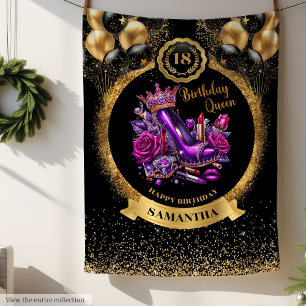 Couverture Polaire Jeter des talons hauts de Reine d'anniversaire per
