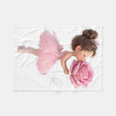 Couverture Polaire Jeter une petite ballerine rose (Devant (Horizontal))