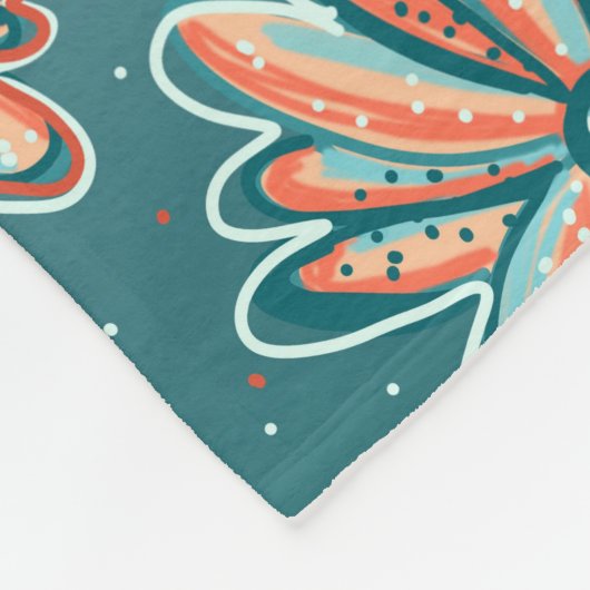 Couverture Polaire Jetez une couverture, des fleurs d'orange par Lisa (Coin)