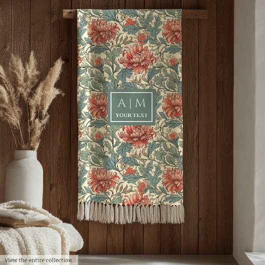 Couverture Polaire Jeu d'art botanique pastel de charme Morris