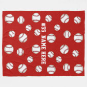 Couverture Polaire Jeu de baseball personnalisé TEXTE, COULEURS (Devant (Horizontal))