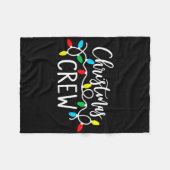 Couverture Polaire Jeu de Noël de l'équipage Lumières Pyjama Joyeux B (Devant (Horizontal))