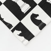 Couverture Polaire Jeu d'échecs noir classique Figures Motif (Coin)