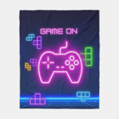 Couverture Polaire Jeu sur le joueur vidéo néon (Devant)