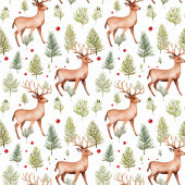 Couverture Polaire Jeu unique aquarelle festif de rennes jetez