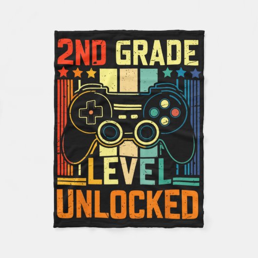 Couverture Polaire Jeu Vidéo Déverrouillé De 2E Année À L'École (Devant)