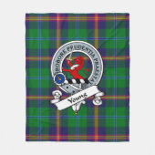 Couverture Polaire Jeune Clan Moderne Badge Tartan Plaid (Devant)