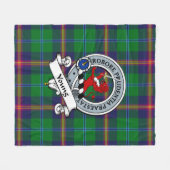 Couverture Polaire Jeune Clan Moderne Badge Tartan Plaid (Devant (Horizontal))