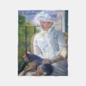 Couverture Polaire Jeune fille et son chien, Mary Cassatt (Devant)