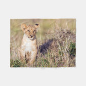 Couverture Polaire Jeune lion (Devant (Horizontal))