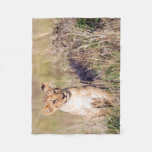 Couverture Polaire Jeune lion (Devant)