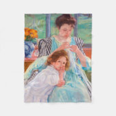 Couverture Polaire Jeune mère coudre, Mary Cassatt (Devant)
