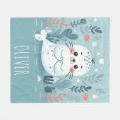 Couverture Polaire Jeune phoque fantaisiste mignon (Devant (Horizontal))