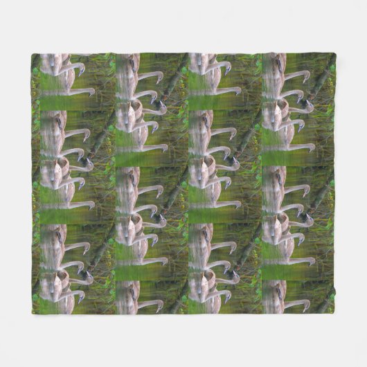 Couverture Polaire Jeunes cygnes (Devant (Horizontal))