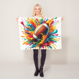 Couverture Polaire Jeux de balle de sport de couleur moderne éclabous
