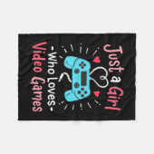 Couverture Polaire Jeux vidéo de Just Girl Who Loves (Devant (Horizontal))