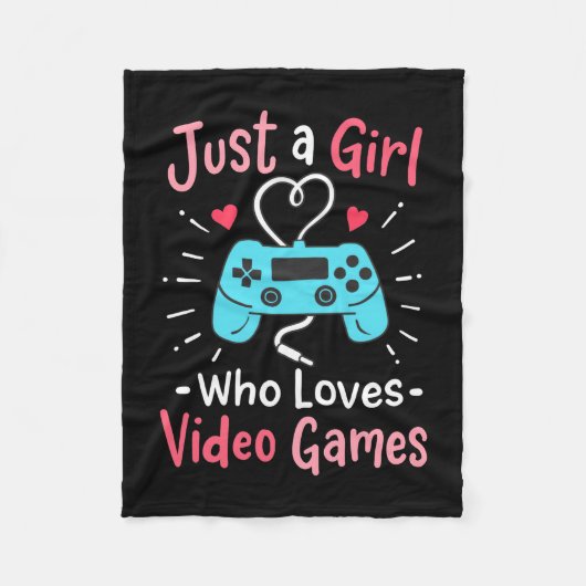 Couverture Polaire Jeux vidéo de Just Girl Who Loves (Devant)