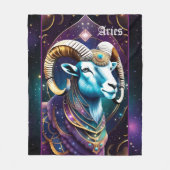 Couverture Polaire Jewel Galaxy Zodiac Aries (Devant)