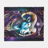 Couverture Polaire Jewel Galaxy Zodiac Aries (Devant (Horizontal))