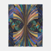 Couverture Polaire Jewel Tone Peacock Blue Purple Gold Art Deco (Devant)