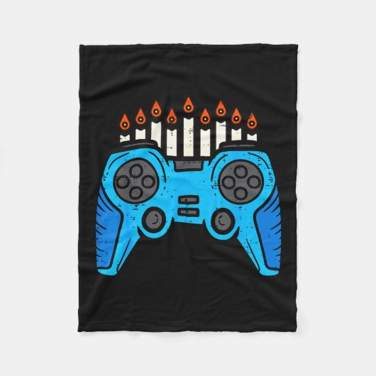 Couverture Polaire Jewish Video Game Gamer Hanukkah Chanukah Men Boy (Devant)
