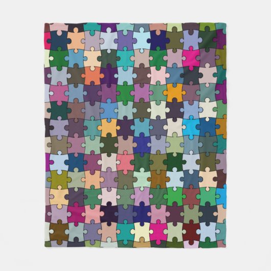 Couverture Polaire Jigsaw Fleece Blanche (Devant)