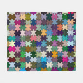 Couverture Polaire Jigsaw Fleece Blanche (Devant (Horizontal))