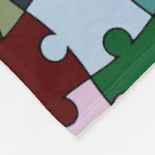 Couverture Polaire Jigsaw Fleece Blanche (Coin)