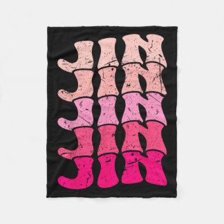 Couverture Polaire Jin Vintage Nom Personnalisé Amour Jin Années 80 G
