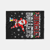 Couverture Polaire Jingle Ballers Plaid Santa Dabbing Volleyball Chri (Devant (Horizontal))