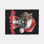 Couverture Polaire Jingle Paws And Boxer Dog Joy T Shirt  (Devant (Horizontal))