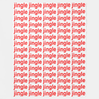 Couverture Polaire Jingle rouge (Jingle Jingle Jingle Jingle) Noël bl
