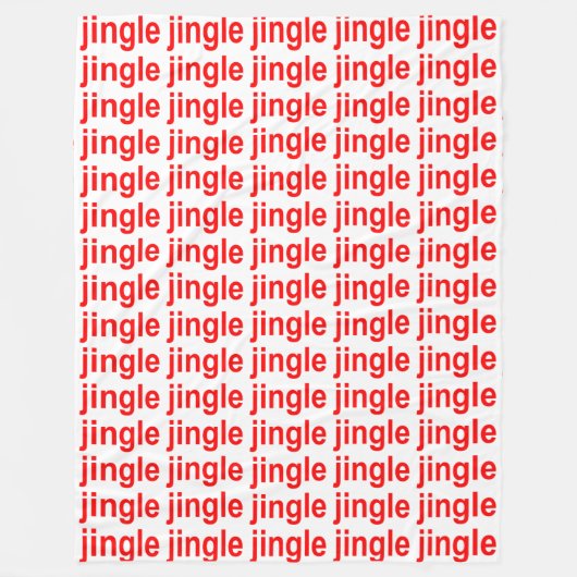 Couverture Polaire Jingle rouge (Jingle Jingle Jingle Jingle) Noël bl (Devant)