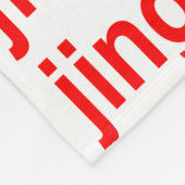 Couverture Polaire Jingle rouge (Jingle Jingle Jingle Jingle) Noël bl (Coin)