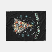 Couverture Polaire Jingle Shells Christmas Tree Snowflakes Celebratio (Devant (Horizontal))