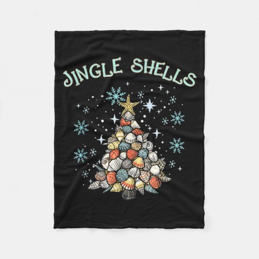 Couverture Polaire Jingle Shells Christmas Tree Snowflakes Celebratio (Devant)