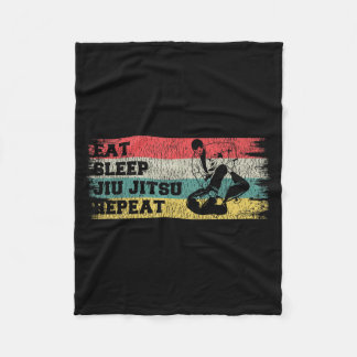 Couverture Polaire Jiu Jitsu Rétro Vintage Manger Dormir Jiu Jitsu Ré