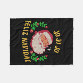 Couverture Polaire Jo Jo Jo Feliz Navidad Santa Christmas In Spanish (Devant (Horizontal))