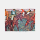 Couverture Polaire Jockey et cheval, Edgar Degas (Devant (Horizontal))