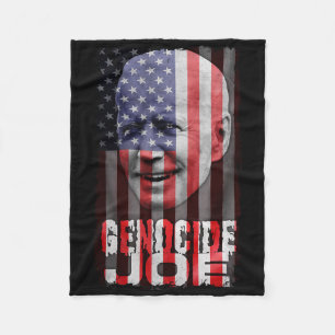 Couverture Polaire Joe Biden Génocide Anti Biden Drapeau Américain Va
