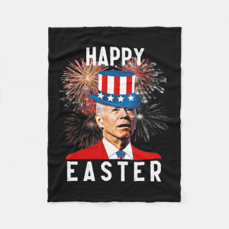 Couverture Polaire Joe Biden Heureux Pâques Pour 4 juillet Amusants