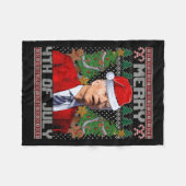 Couverture Polaire Joe Biden Joyeux Noël 4 juillet Laid Pour Qui (Devant (Horizontal))