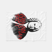 Couverture Polaire Johann Sebastian Bach portrait et lettres rouges (Devant (Horizontal))