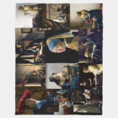 Couverture Polaire Johannes Vermeer - Patchwork de chefs-d'oeuvre (Devant)