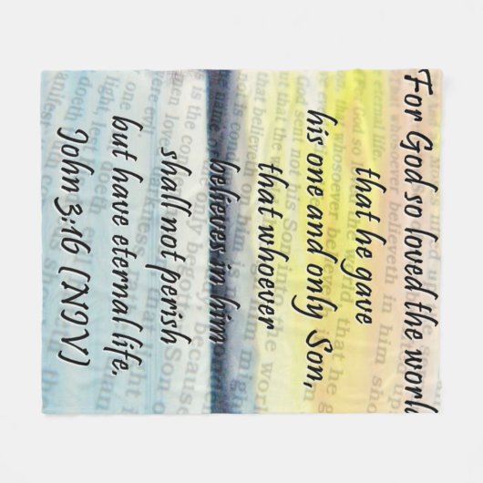 Couverture Polaire John 3:16 (Devant (Horizontal))